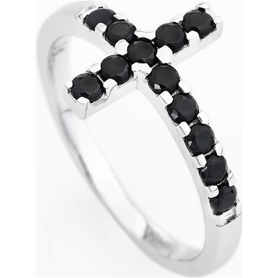 Ringe Amen Dame Croce in Silber Cubic Zirconia ACOBN-10 - ACOBN-10